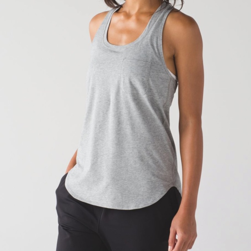Lululemon Yogi Racer Back III Scoop Neck Grey.